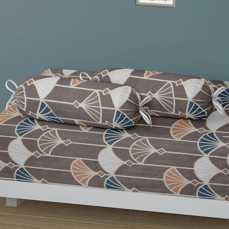 Earthy Motifs Diwan Set - Six Piece Set media 3
