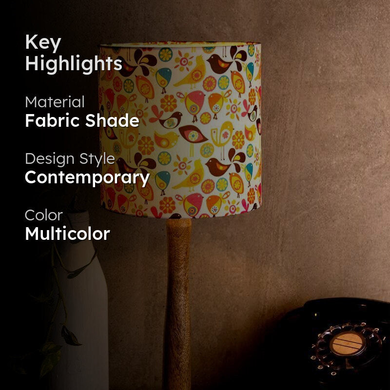 Natures Haven Fabric Table Lamp - Multicolor media 2