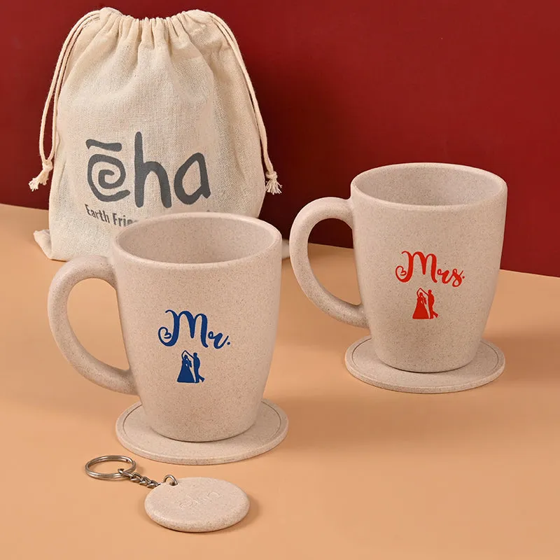 Ever Rice Husk Coffee Mug (300 mL Each/Beige) - Four Piece Set media 1