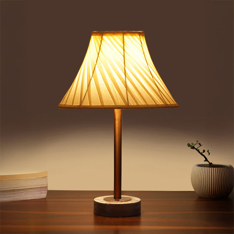 Twistra Rodin Wooden Table Lamp - Ivory,Copper,White