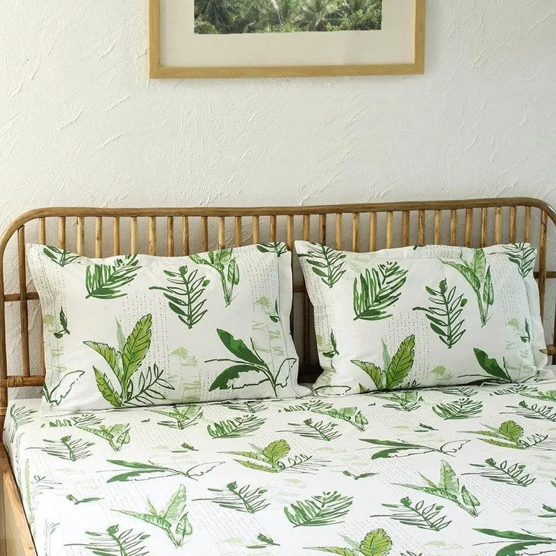 Vanam Cotton Bedsheet (Green) - 180 TC media 3