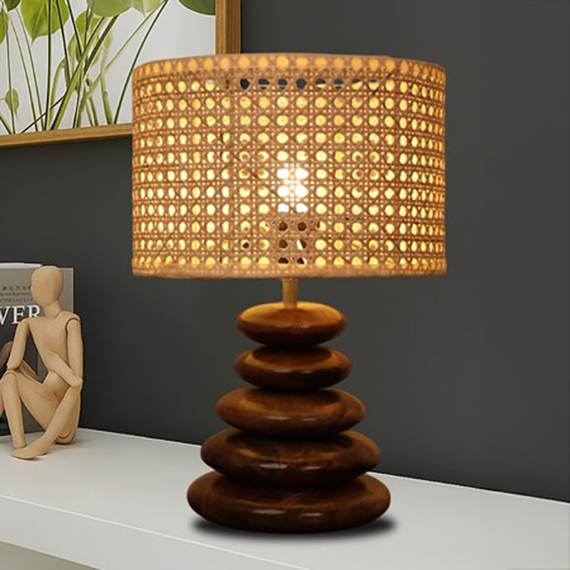 Pebble Hex Mango Wood Table Lamp media 4