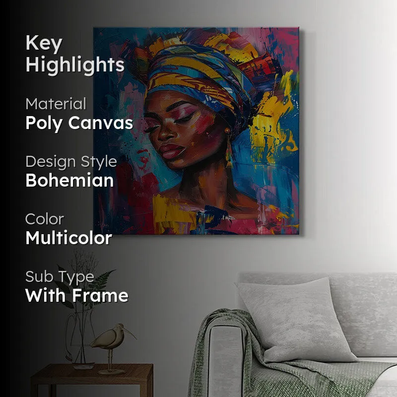 African Woman Wall Painting media 2