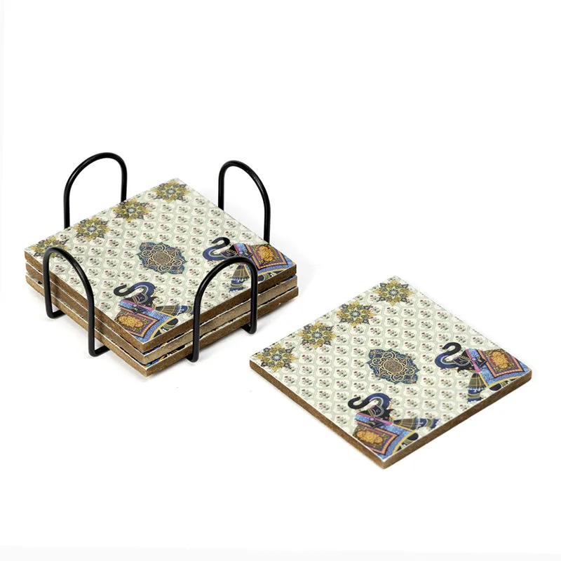 Dual Haathi Coaster - Five Piece Set media 4