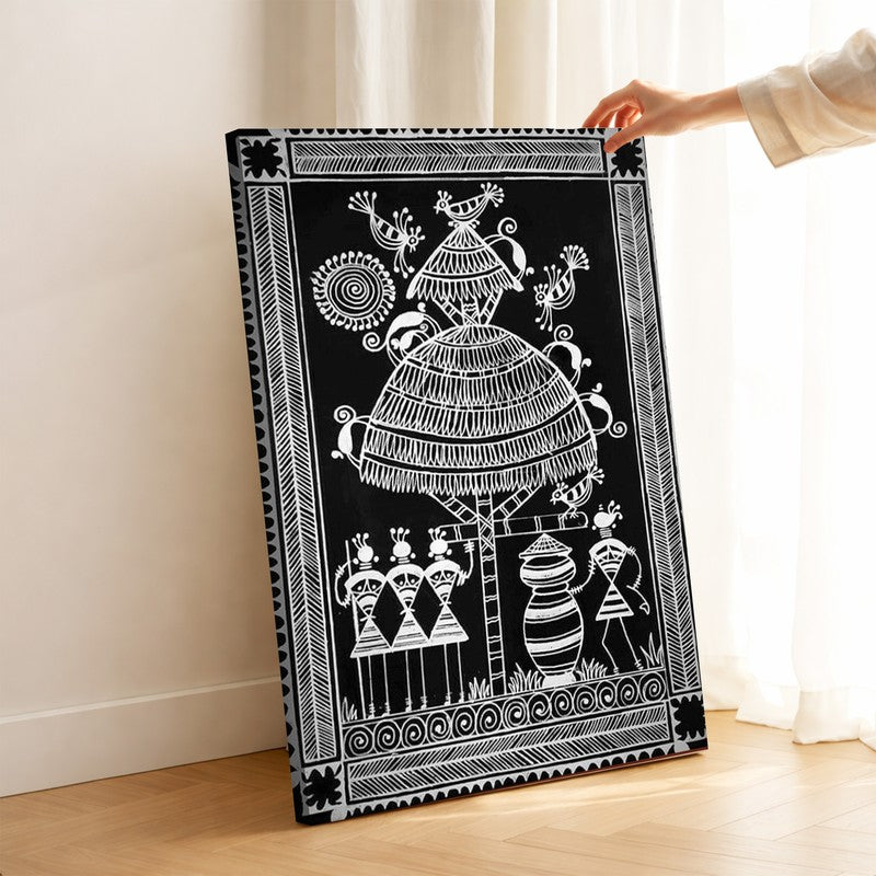 Warli Divine Canvas Wall Art & Paintings