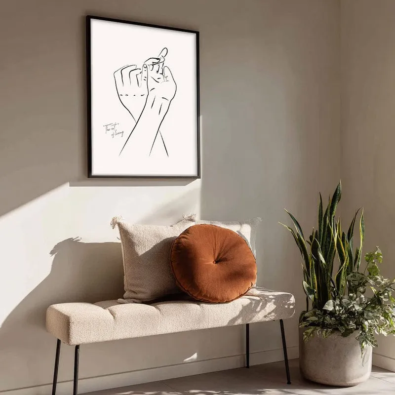 Intertwined Canvas Wall Painting With Black Frame media 4