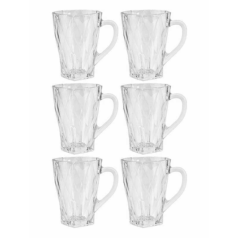 Rica Glass Tea Cup (180 mL Each) -  Set of Six media 3
