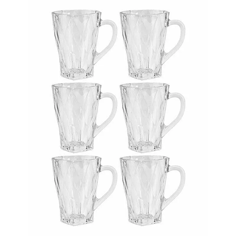 Rica Glass Tea Cup (180 mL Each) -  Set of Six media 3