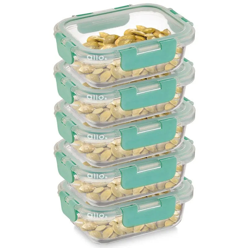 Grubsy Leak Proof Glass Lunch Box (185 mL Each) - Set Of Five media 4