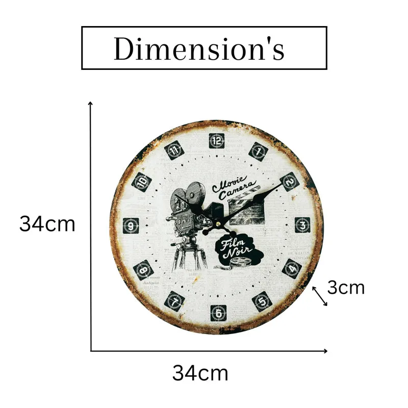Music Camera Analog Wall Clock media 3