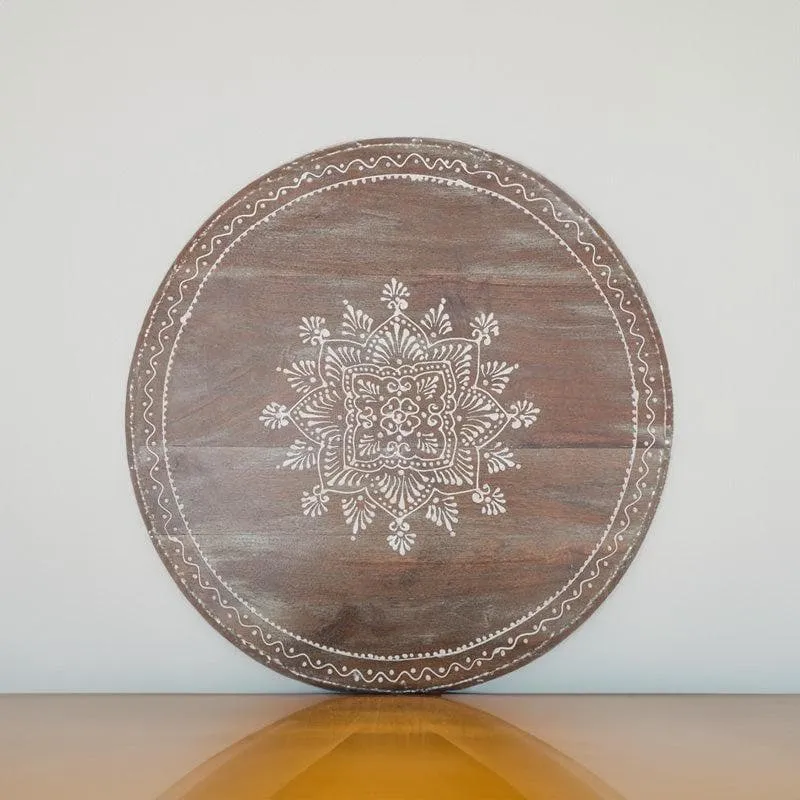 Tribal Design Wood Lazy Susan media 3