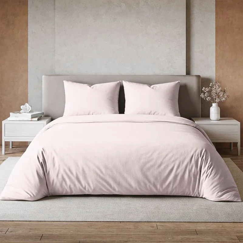 Freyda Solid Cotton Bedsheet (Pink) - 700 TC media 1
