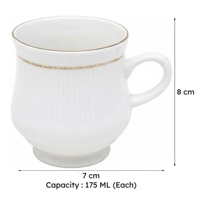 Athesis Bone China Tea Cup (175 mL Each) - Set of Six media 6