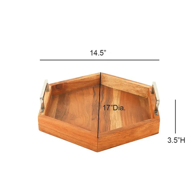 ChefServe Wood Serving Tray - Brown media 8