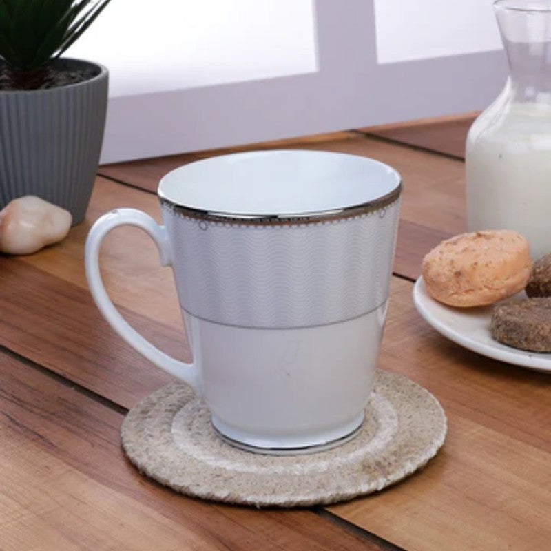 Noritake Monarch Platinum Luxe Porcelain Coffee Mug - 280 mL - 280 mL