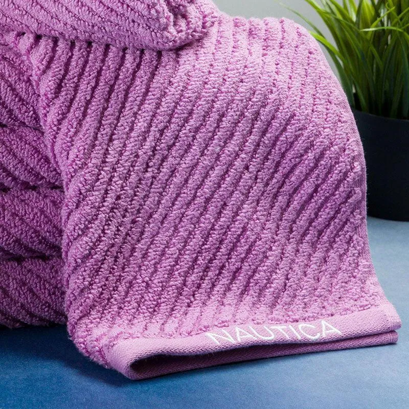 Nautica Riviera Soft Cotton Hand Towel (Lilac) - Set Of Six media 3