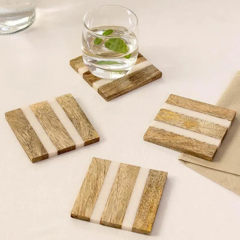 Karren Wooden Coaster - Set Of Four media 1