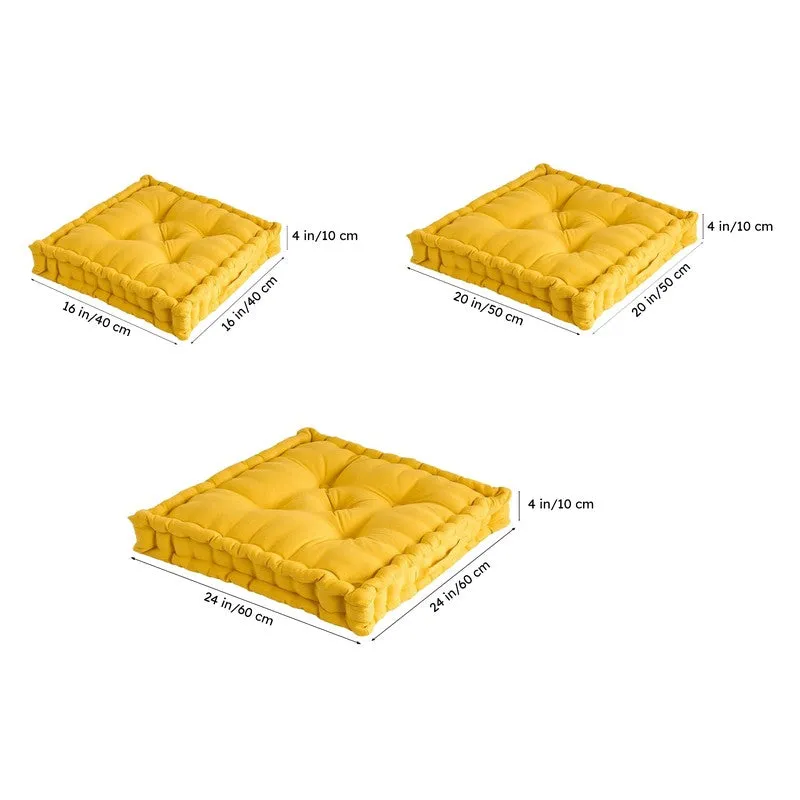 Marlon Floor Cushion - Mustard Yellow media 10