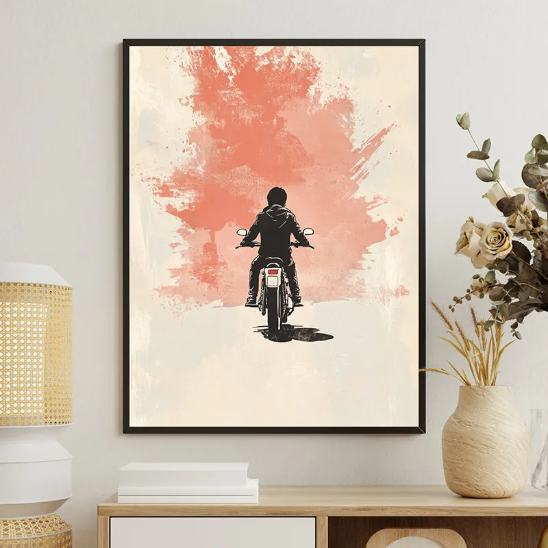 Rider Silhouette Wall Art With Resin Frame media 1