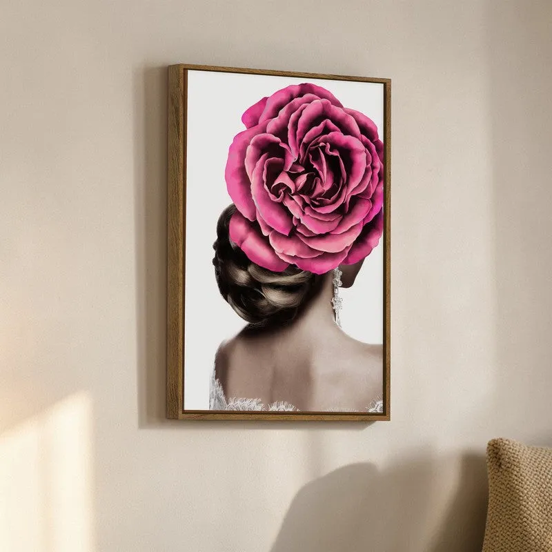 Floral Figure Canvas Wall Art With Frame media 3