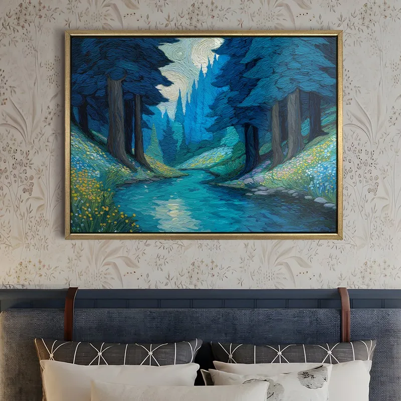 Twilight Pines Canvas Wall Painting With Frame media 5