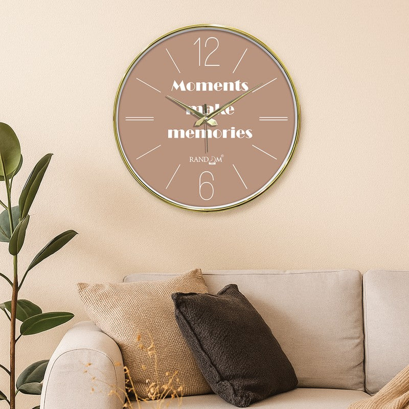 Moment Magic Round Analog Wall Clock - Brown