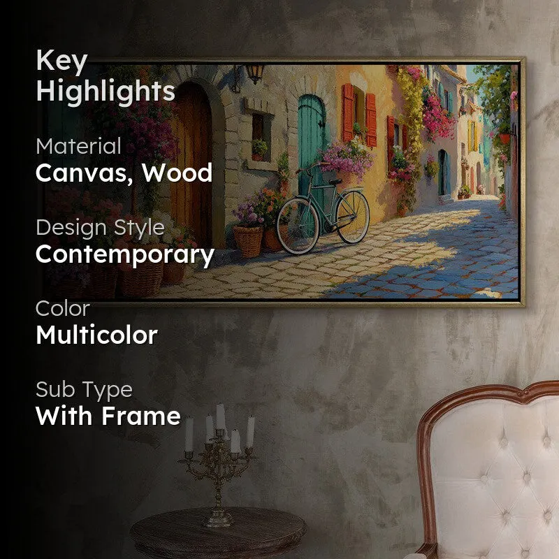 Blooming Tranquility Canvas Wall Painting With Frame media 2