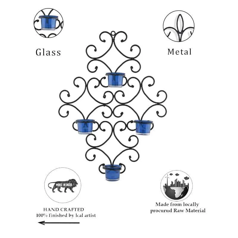 Victorian Candle Holder - Blue media 5