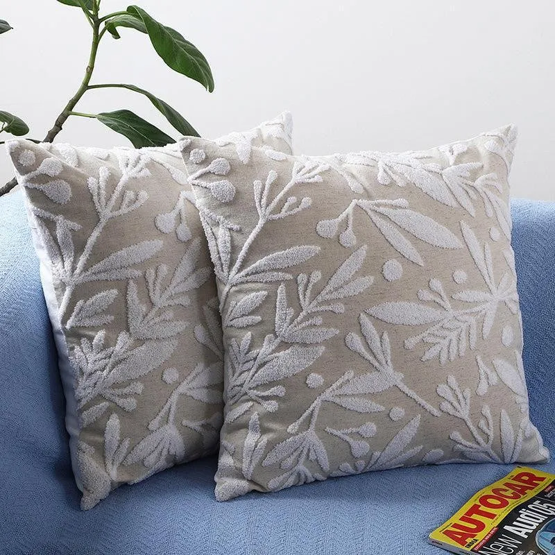 Epona Embroidered Cotton Cushion Cover - Set Of Two media 2