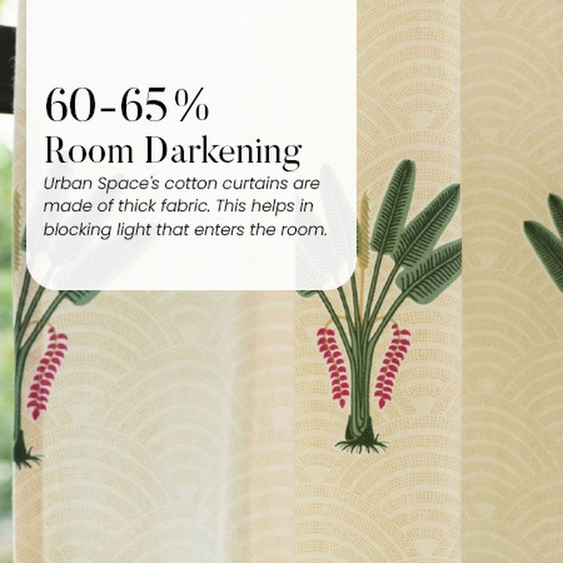 Urban Space Palm Lagoon Curtain (Green) - Set Of Two media 3