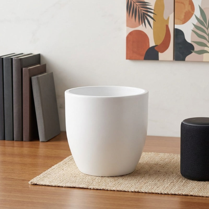Arctic Bloom Planter - White