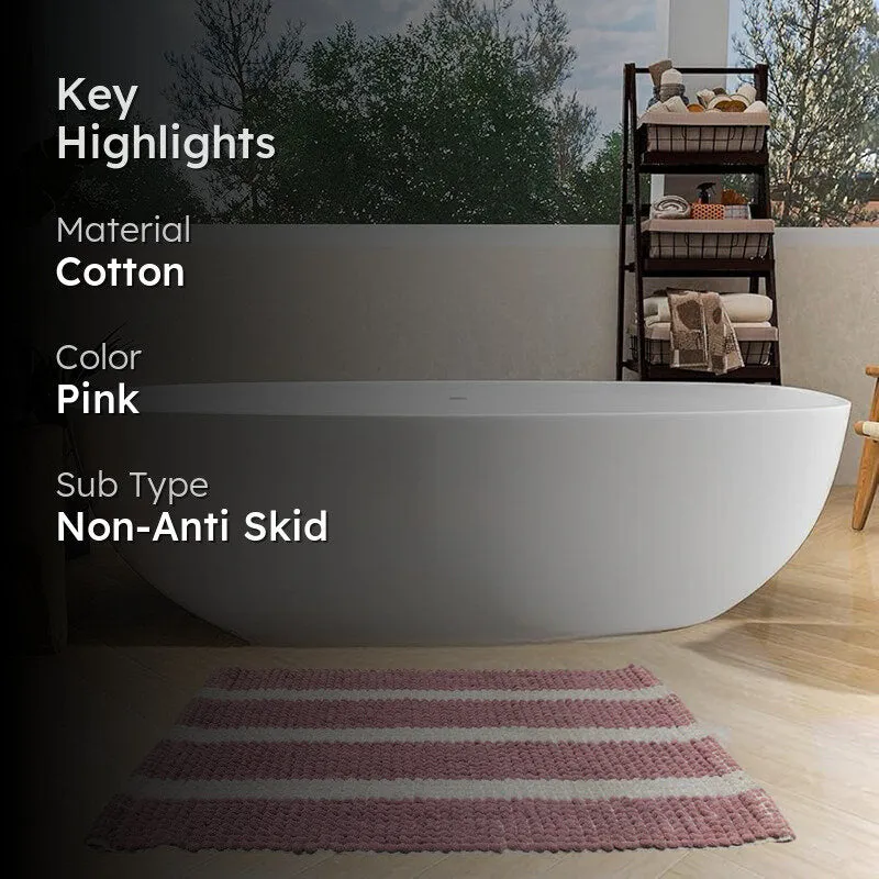Sena Cotton Bath Mat - Pink media 2
