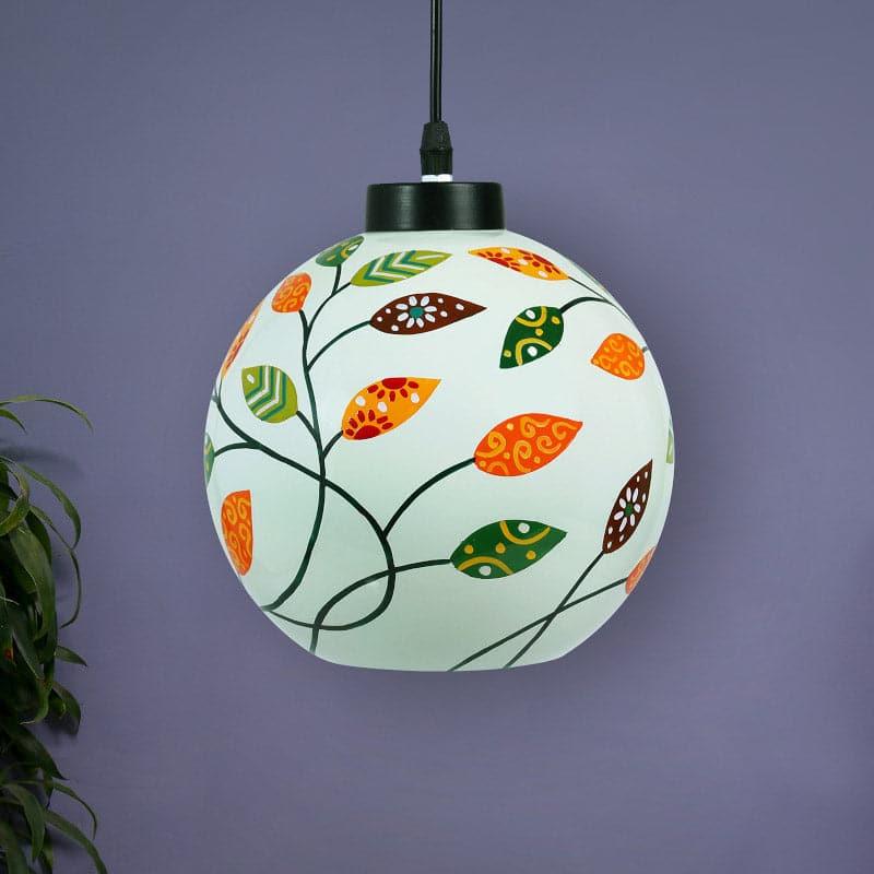 Flora Dance Moon Hand Painted Glass Ceiling Lamp media 3