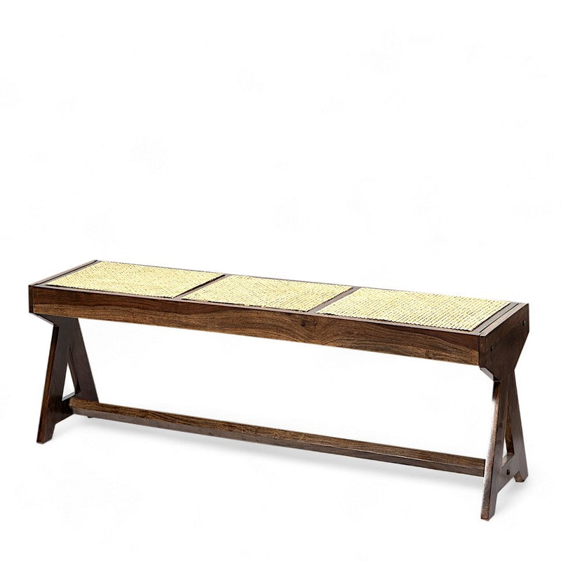 Clario Sheesham Wooden Bench - Beige media 3