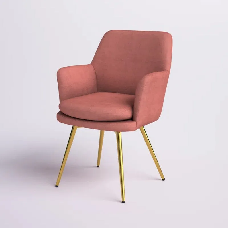 Livora Metal Accent Chair - Pink media 3