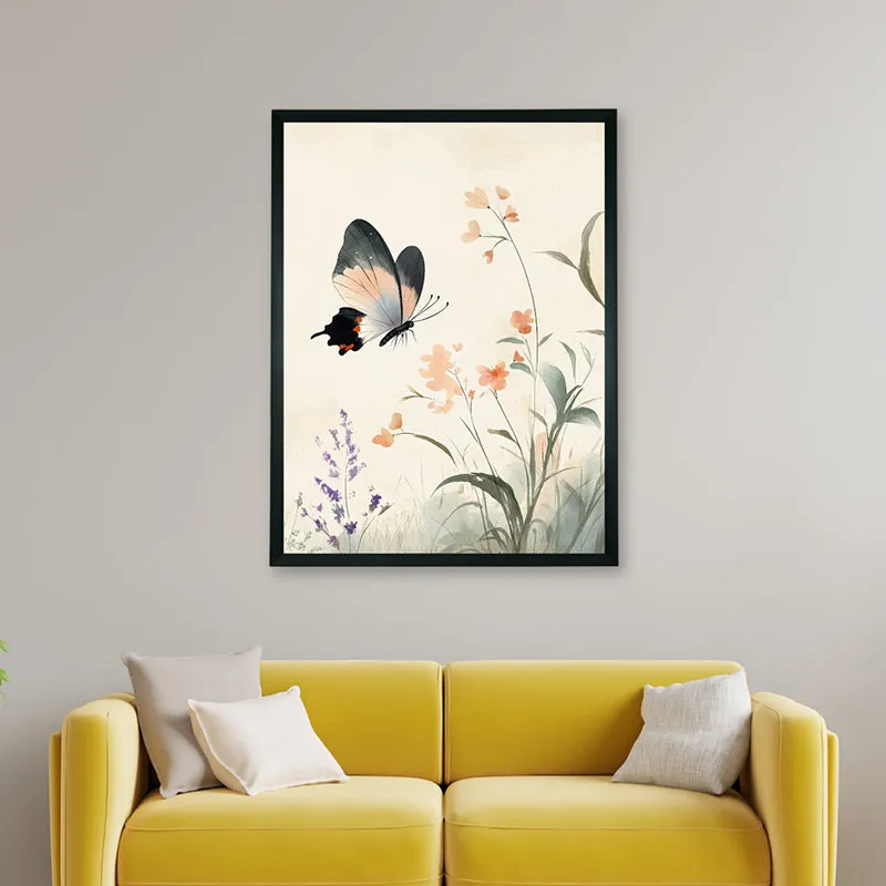 Botanical Titli Wall Art With Resin Frame media 5