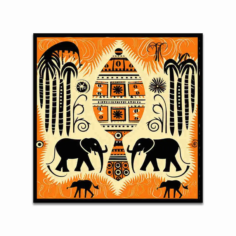 Tribe Of Hastina II Canvas Wall Art With Frame media 4