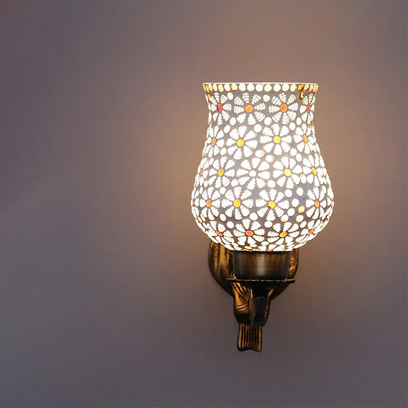 Idva Ziada Mosaic Glass & Metal Wall Lamp media 4