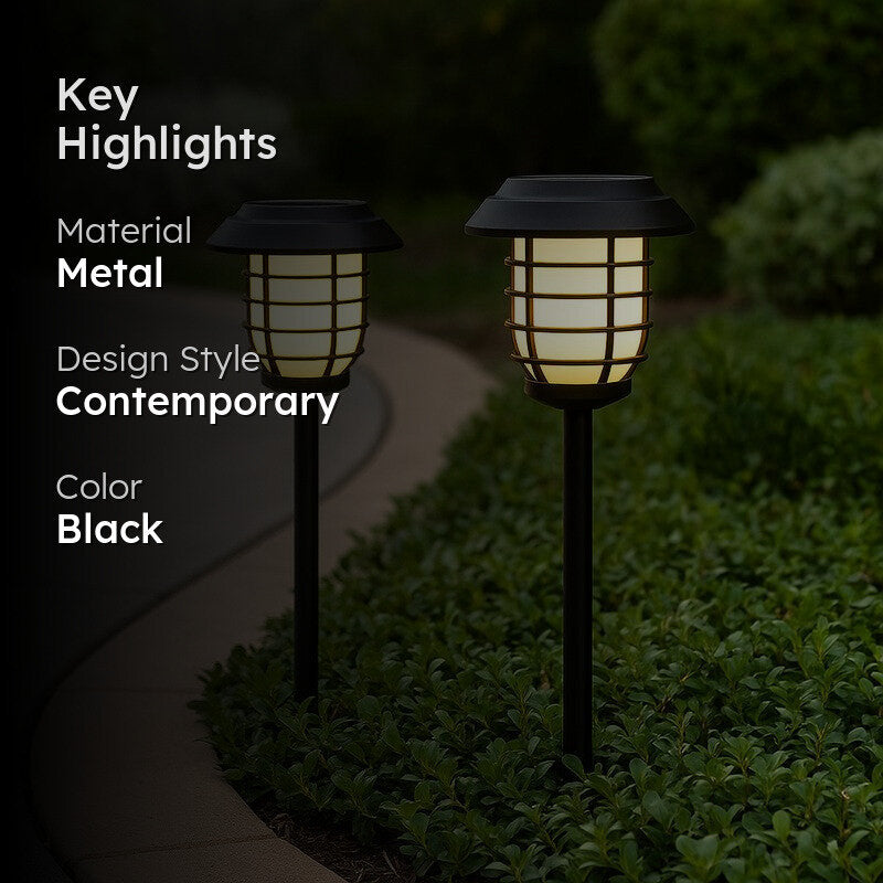 Courtyard Metal Outdoor Lamp - Set Of Two media 2