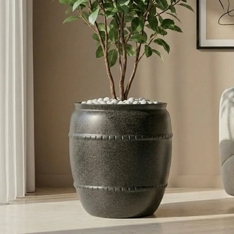 Nerith Floor Planter - Black media 1