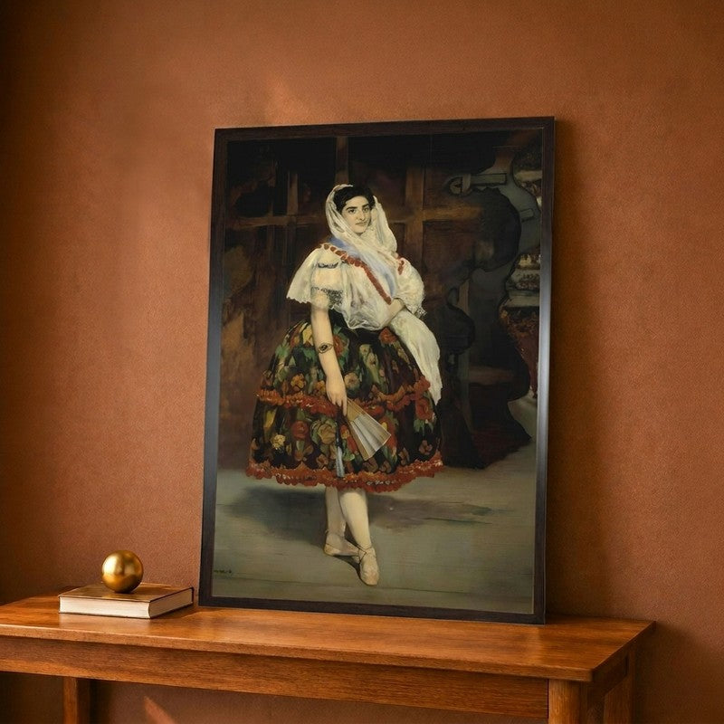 Portrait of Lola De Valencia the Dancer Lola Melea Canvas Wall Painting - 9 x 12 Inches