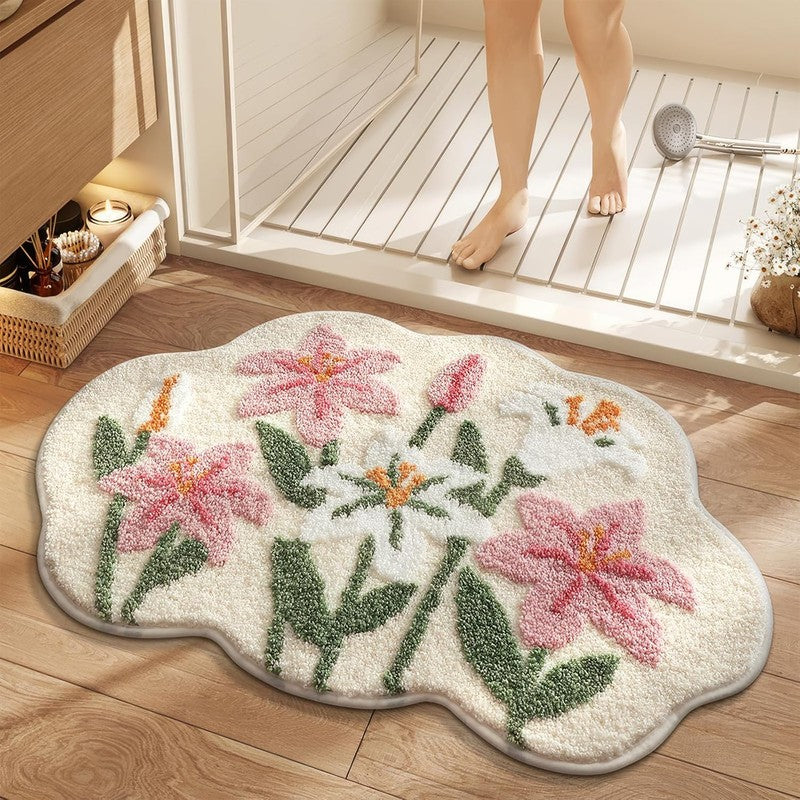 Petal Touch Tufted Micro Fiber Bath Mat - 40 x 60 cms