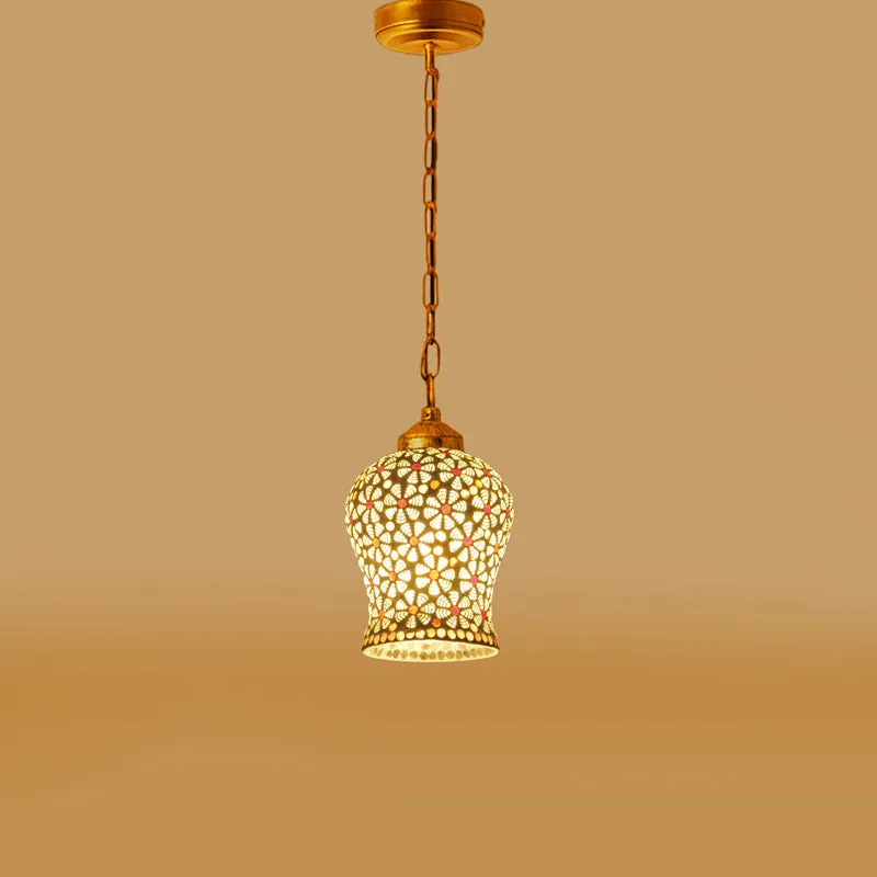 Mosaic Minimal Metal & Glass Ceiling Lamp media 6
