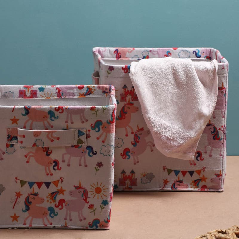 Unicorn Laundry Basket - Set Of Two media 5