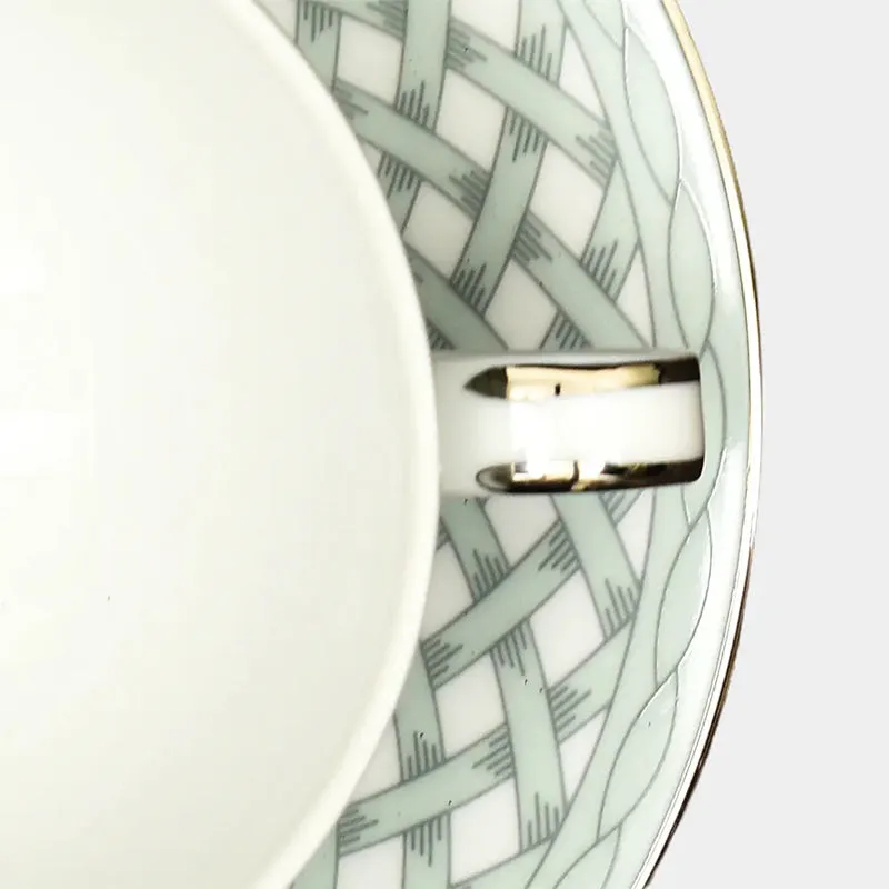 Valera 24k Gold Brushed Porcelain Tea Cup & Saucer (280 mL) - Set of Six media 6