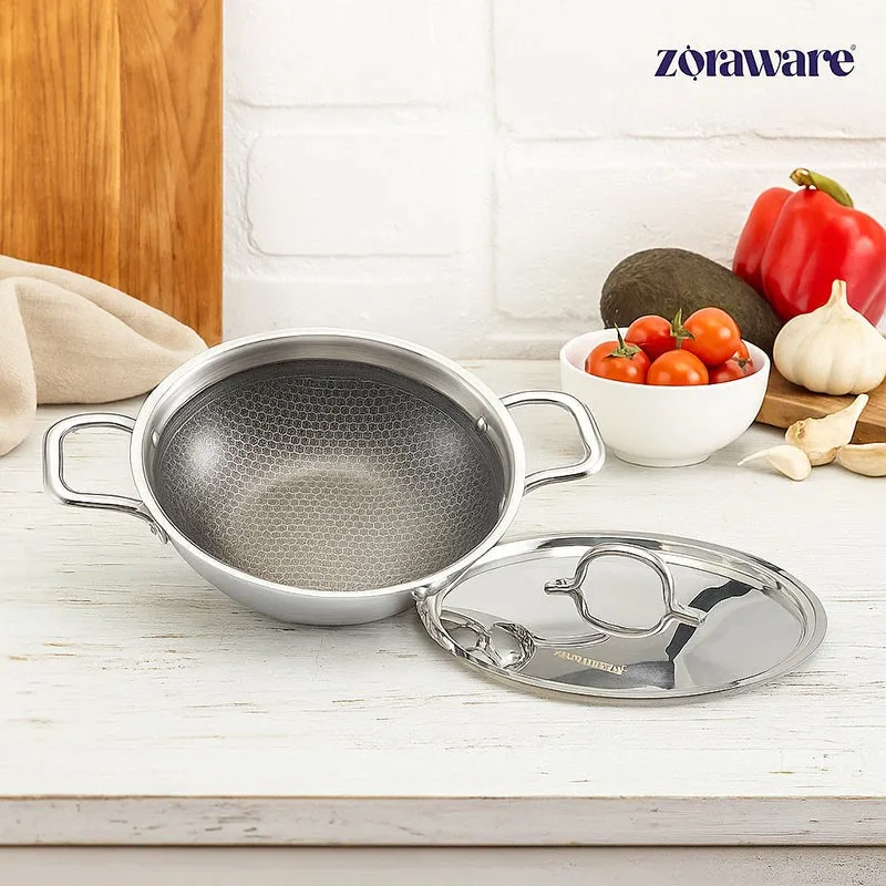 Zoraware Kadhai With Lid - 2200 mL/ 22 CM media 4