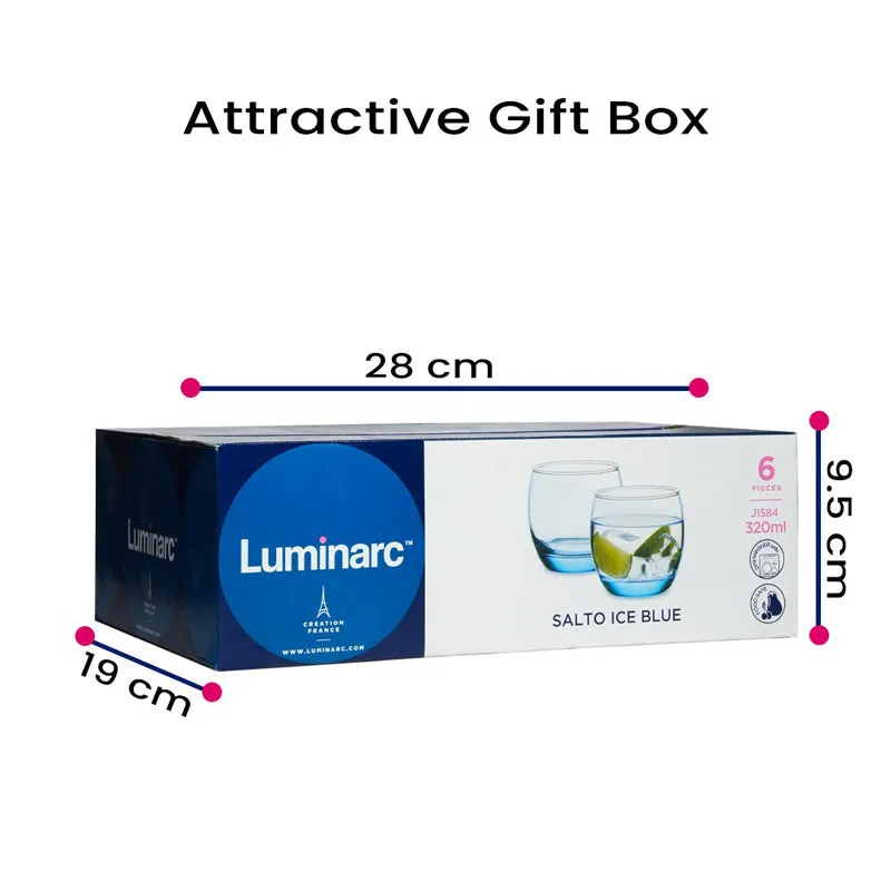Luminarc Salto Whiskey Glass (320 mL/Blue) - Set Of Six media 7