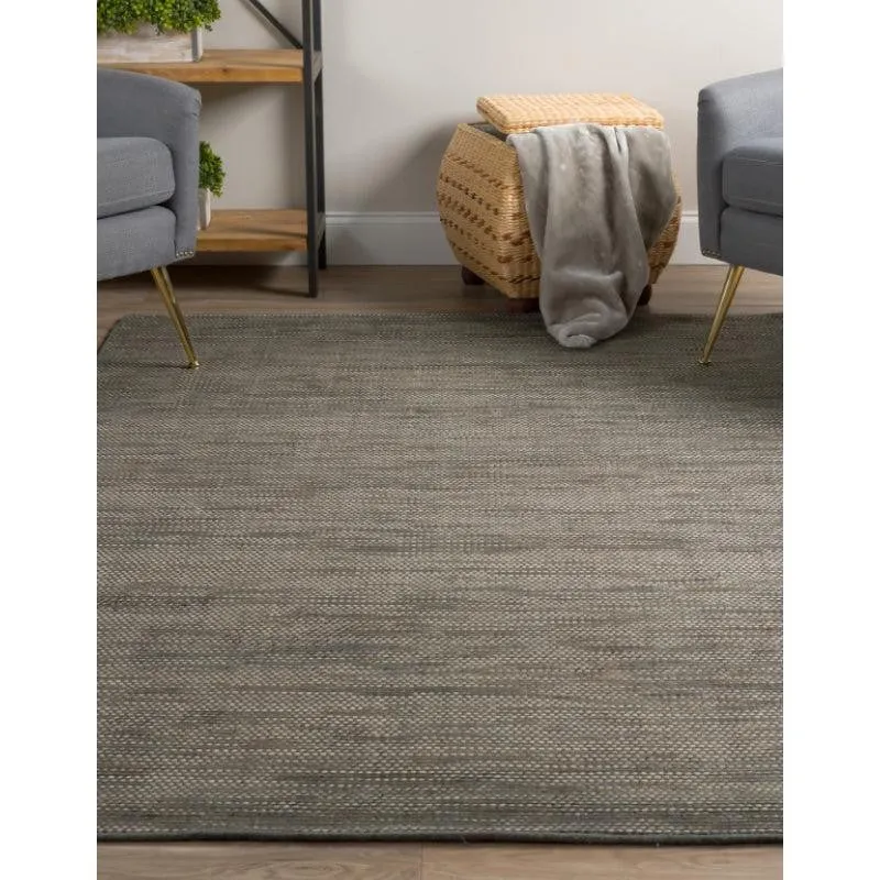 Lasumi Hand Woven Wool Rug - Dark Grey media 3