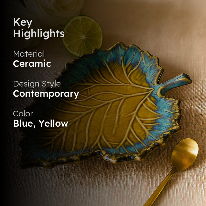 Cerelia Ceramic Platter - Yellow & Blue media 2