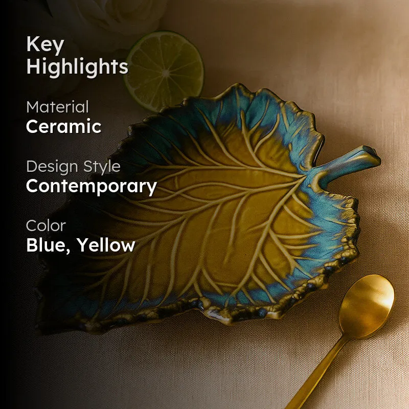 Cerelia Ceramic Platter - Yellow & Blue media 2